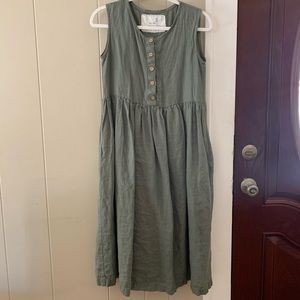 notPerfect Linen Brand “Mama Maxi” 100% Linen Dress with Pockets - size XS